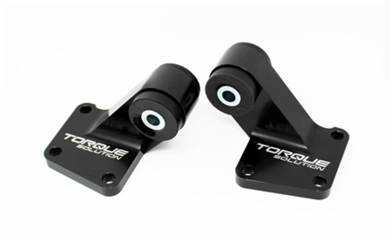 Torque Solution 03-06 Mitsubishi EVO VII-IX Billet Rear Differential Mounts - Black Torque Solution Differential Mounts  AXOPROS