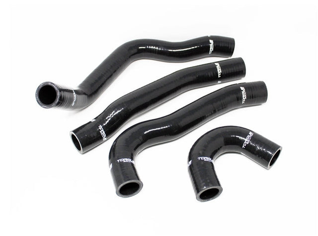 Torque Solution 08-15 Mitsubishi Evolution X Silicone Radiator Hose Kit - Black Torque Solution Radiator Hoses  AXOPROS
