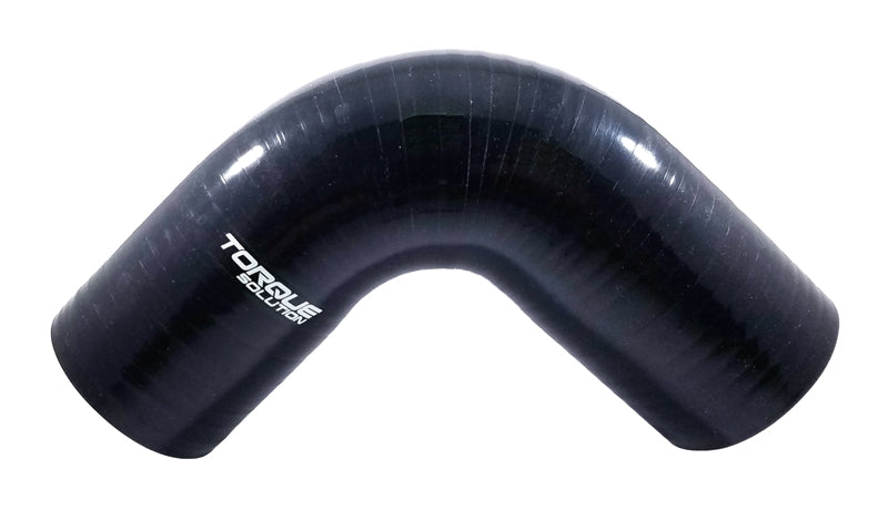 Torque Solution 90 Degree Silicone Elbow: 2.5 inch Black Universal Torque Solution Silicone Couplers & Hoses AXOPROS
