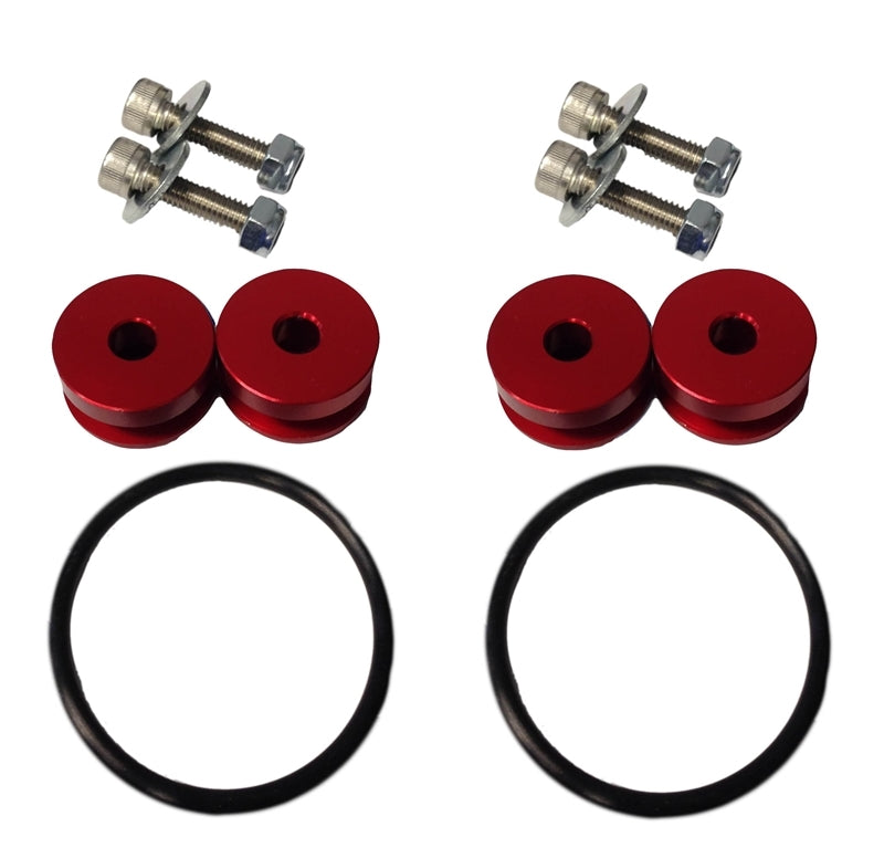 Torque Solution Billet Bumper Quick Release Kit (Red): Universal Torque Solution Quick Release Adapters AXOPROS