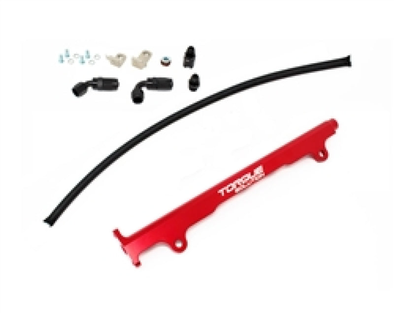 Torque Solution Mitsubishi Evo X Billet Aluminum Fuel Rail - Red Torque Solution Fuel Rails  AXOPROS