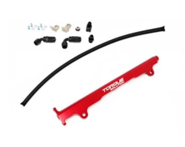 Torque Solution Mitsubishi Evo X Billet Aluminum Fuel Rail - Red Torque Solution Fuel Rails  AXOPROS