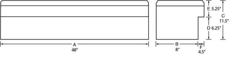 Tradesman Aluminum Side Bin Truck Tool Box (48in.) - Black Tradesman Truck Boxes & Storage AXOPROS