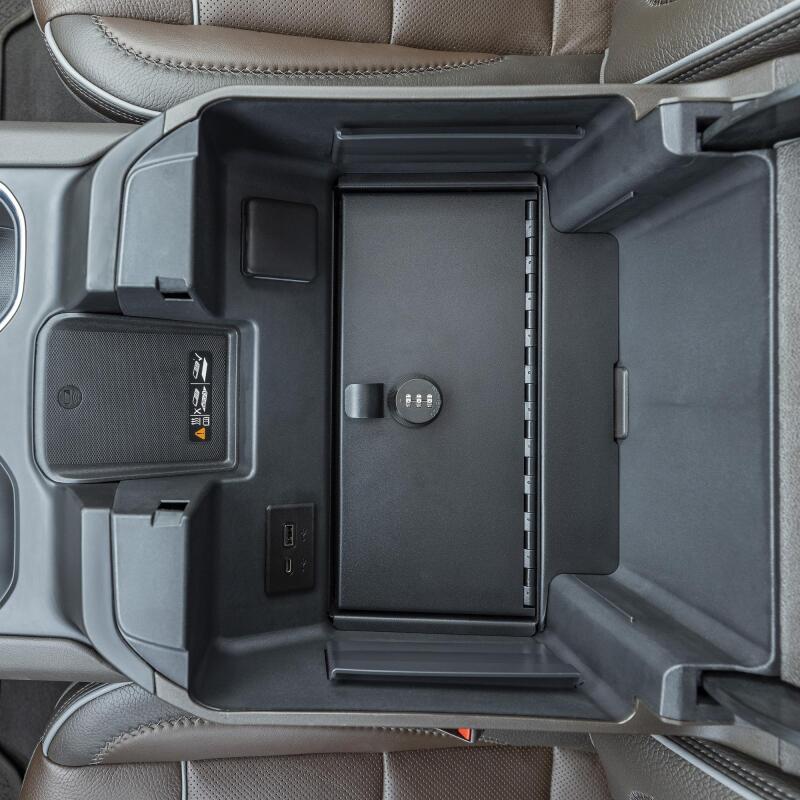 Tuffy Console Safe W/ Combo Lock For Chevrolet Silverado W/ Wireless Charging Pad Console Tuffy Products Cargo Boxes & Bags AXOPROS