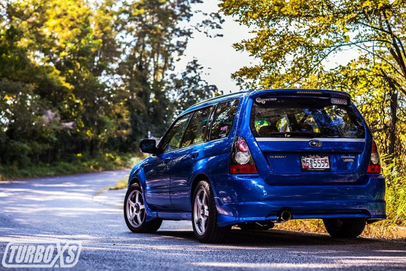 Turbo XS 04-08 Forester XT Axle Back 4in Polished Stainless Tip Muffler Turbo XS Muffler AXOPROS