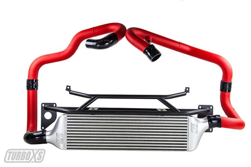 Turbo XS FMIC 2015-2017 Subaru STi - Wrinkle Red Pipes Turbo XS Intercooler Kits  AXOPROS