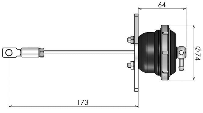 Turbosmart IWG75 Mitsubishi EVO 10 24 PSI Black Internal Wastegate Actuator Turbosmart Wastegates AXOPROS
