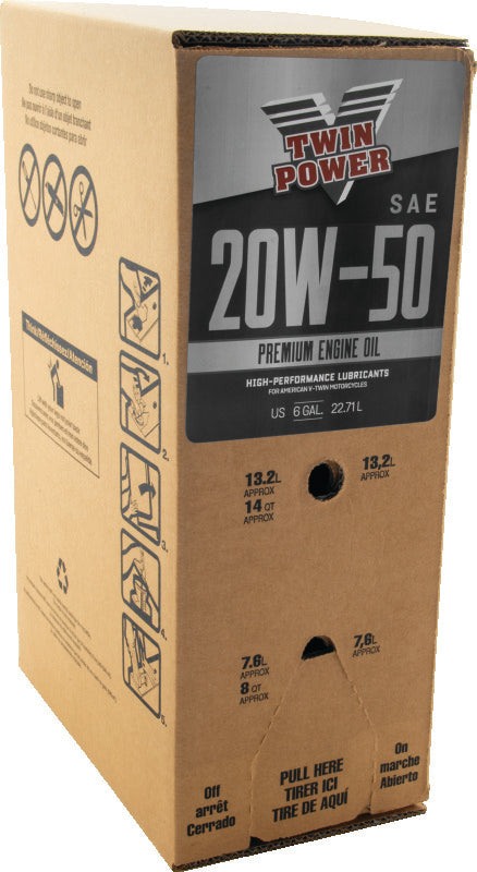 Twin Power 20W50 Oil 6 Gallon Bag In Box TwinPower Motor Oils AXOPROS