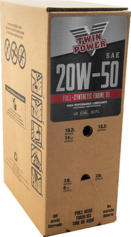 Twin Power 20W50 Synthetic Oil 6 Gallon Bag In Box TwinPower Motor Oils AXOPROS