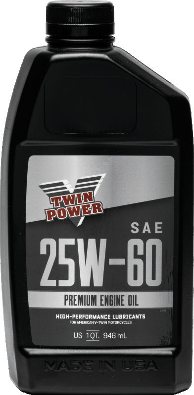 Twin Power 25W60 Premium Oil Quart TwinPower Motor Oils AXOPROS
