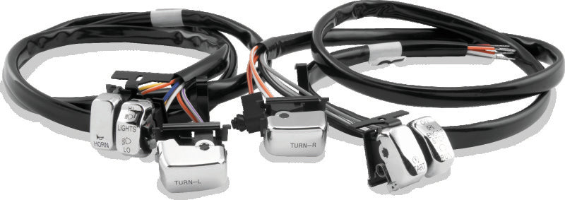Twin Power 96-06 Big Twin and XL Chrome Handlebar Switch Kit TwinPower Switch Panels AXOPROS