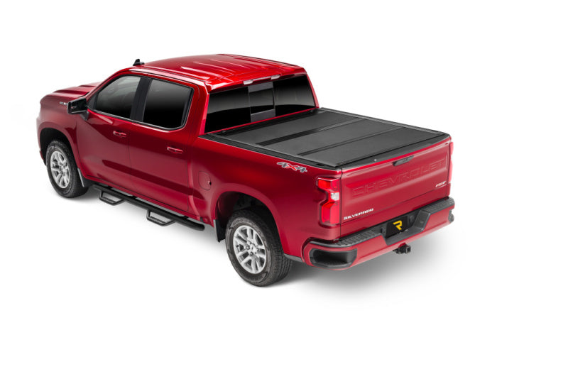 UnderCover 19-20 Chevy Silverado 1500 5.8ft (w/ or w/o MPT) Armor Flex Bed Cover - Black Textured Undercover Bed Covers - Folding AXOPROS