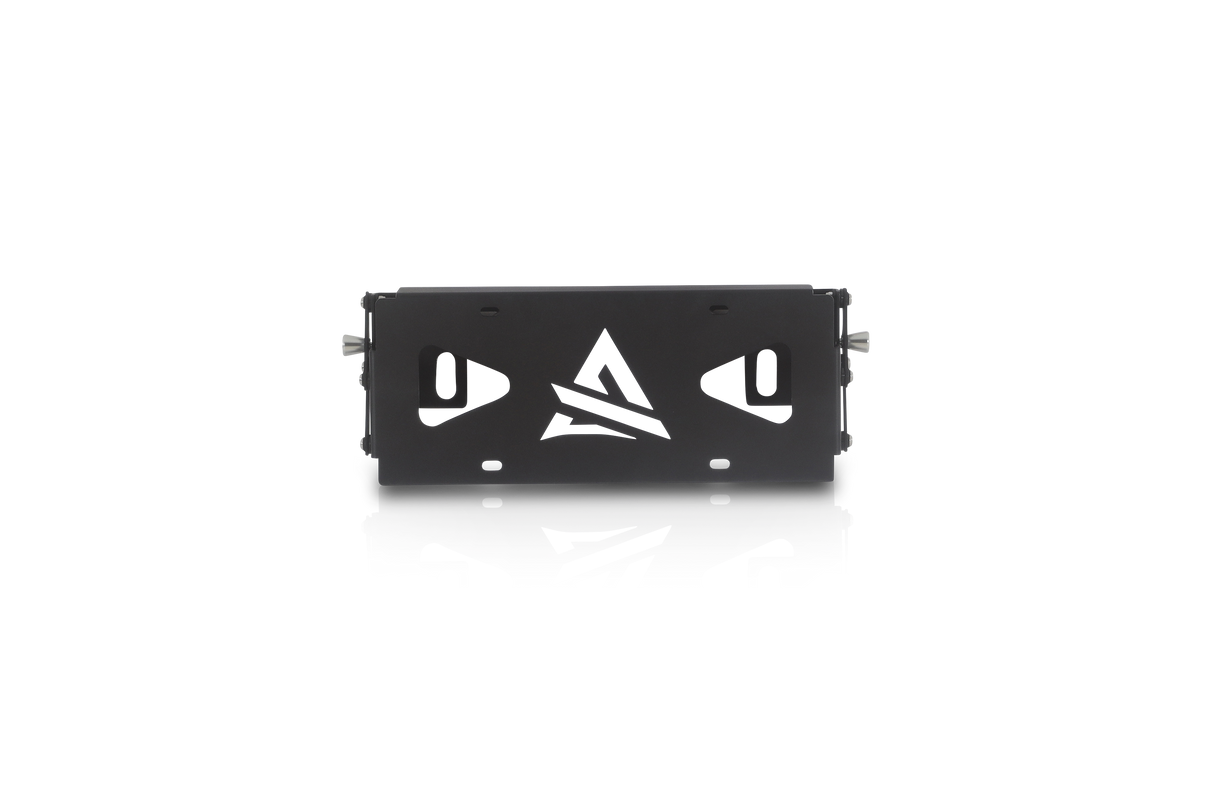 Universal Terra Series Flip-Up Roller Fairlead License Plate Bracket Attica 4x4 Bumper  AXOPROS