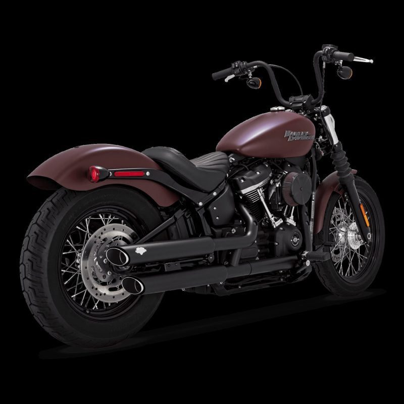 Vance & Hines 18-22 Harley Davidson Softail Twin Slash S/OS PCX Slip-On Exhaust - Black Vance and Hines Motorcycle Slip-On AXOPROS