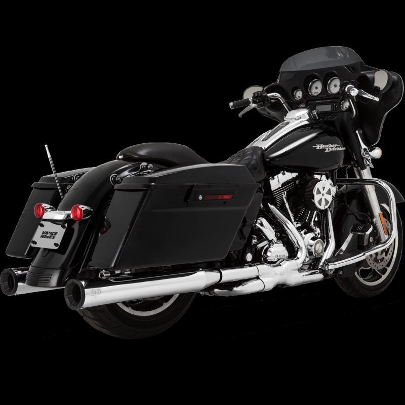 Vance & Hines HD Dresser 17-22 Eliminator 400 Chrome Slip-On Exhaust Vance and Hines Motorcycle Slip-On AXOPROS