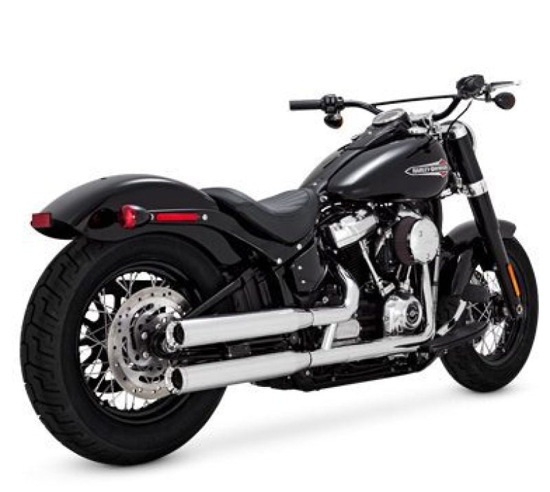 Vance & Hines HD Softail 18-22 Eliminator S/OS Chrome Slip-On Exhaust Vance and Hines Motorcycle Slip-On AXOPROS