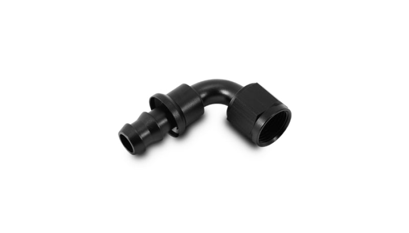 Vibrant -10AN Push-On 90 Deg Hose End Fitting - Aluminum Vibrant Fittings AXOPROS