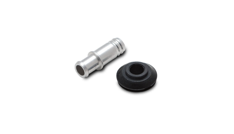 Vibrant 10mm (2/5in) O.D. Aluminum Vacuum Hose Fitting (includes Rubber Grommet) Vibrant Fittings AXOPROS