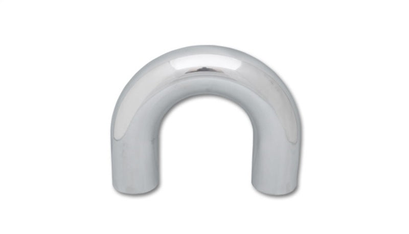 Vibrant 2.5in O.D. Universal Aluminum Tubing (180 degree Bend) - Polished Vibrant Aluminum Tubing AXOPROS