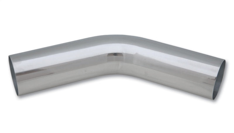 Vibrant 3.5in O.D. Universal Aluminum Tubing (45 degree bend) - Polished Vibrant Aluminum Tubing AXOPROS