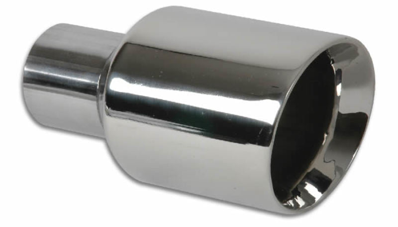 Vibrant 3.5in Round SS Exhaust Tip (Double Wall Angle Cut Beveled Outlet) Vibrant Tips AXOPROS