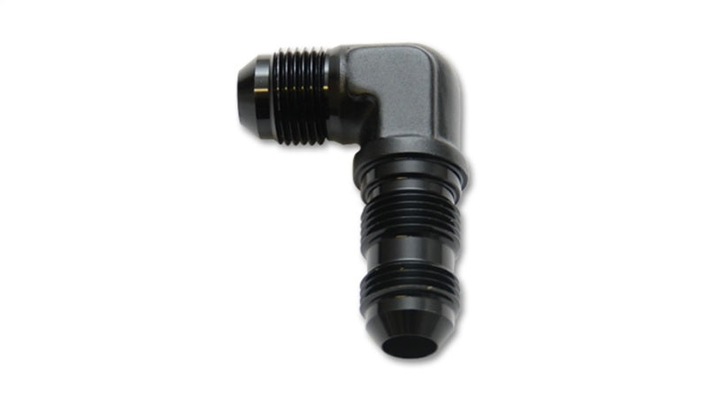 Vibrant -3AN Bulkhead Adapter 90 Degree Elbow Fitting - Anodized Black Only Vibrant Fittings AXOPROS