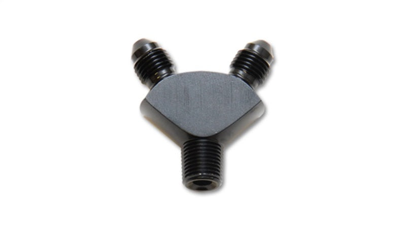 Vibrant -3AN x -3AN x 1/8in NPT Y-Adapter Fitting - Aluminum Vibrant Fittings AXOPROS