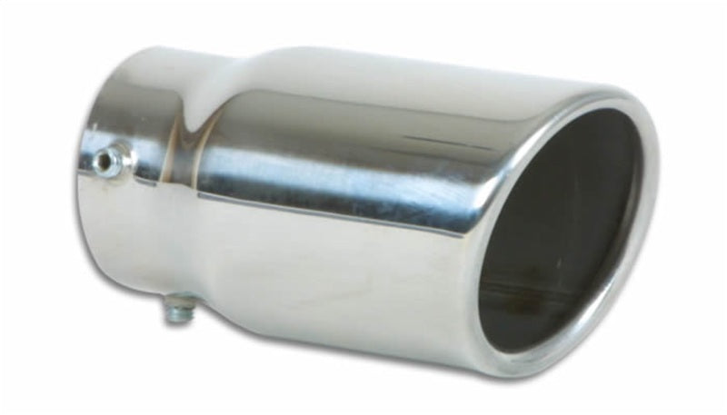 Vibrant 3in Round SS Bolt-On Exhaust Tip (Single Wall Angle Cut Rolled Edge) Vibrant Tips AXOPROS