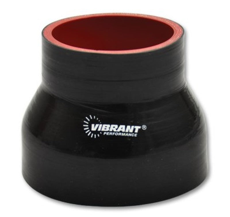 Vibrant 4 Ply Reducer Couper 1.5in ID x 1.375in ID x 3in Long - Black Vibrant Silicone Couplers & Hoses AXOPROS