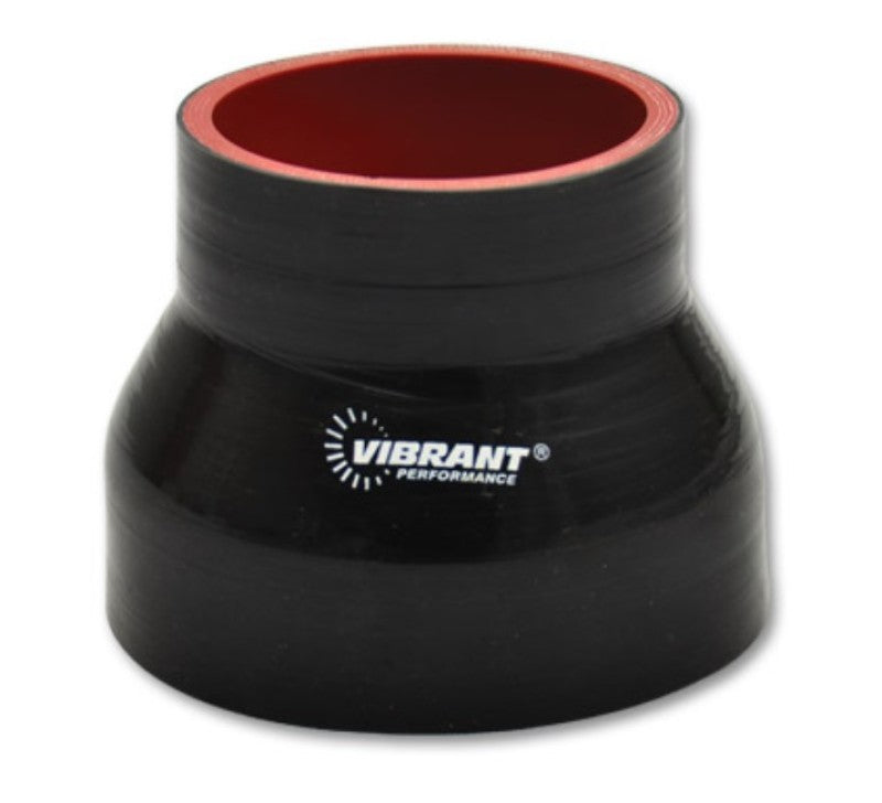 Vibrant 4 Ply Reducer Coupler 3in ID x 2.5in ID x 4.5n Long - Black Vibrant Silicone Couplers & Hoses AXOPROS