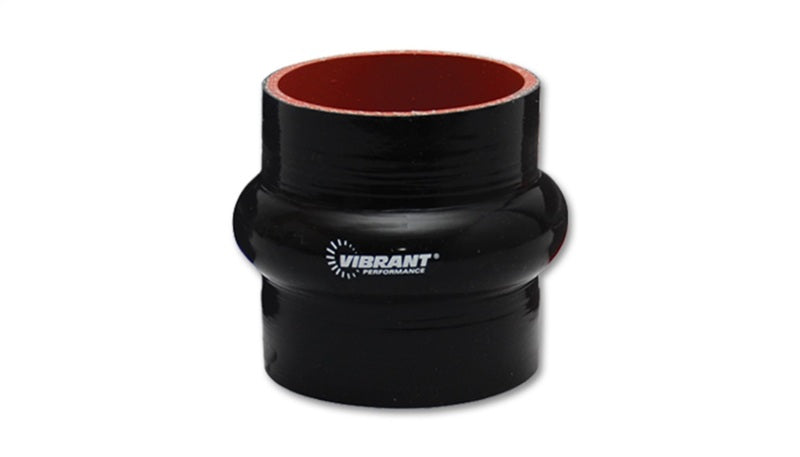 Vibrant 4 Ply Reinforced Silicone Hump Hose Connector - 2.5in I.D. x 3in long (BLACK) Vibrant Silicone Couplers & Hoses AXOPROS