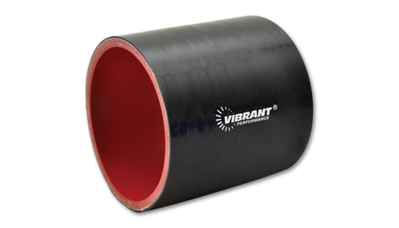 Vibrant 4 Ply Reinforced Silicone Straight Hose Coupling - 4in I.D. x 3in long (BLACK) Vibrant Silicone Couplers & Hoses AXOPROS