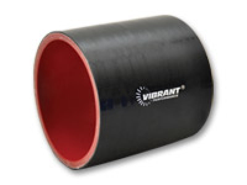 Vibrant 4.25in I.D. x 3in Long Gloss Black Silicone Hose Coupling Vibrant Silicone Couplers & Hoses AXOPROS