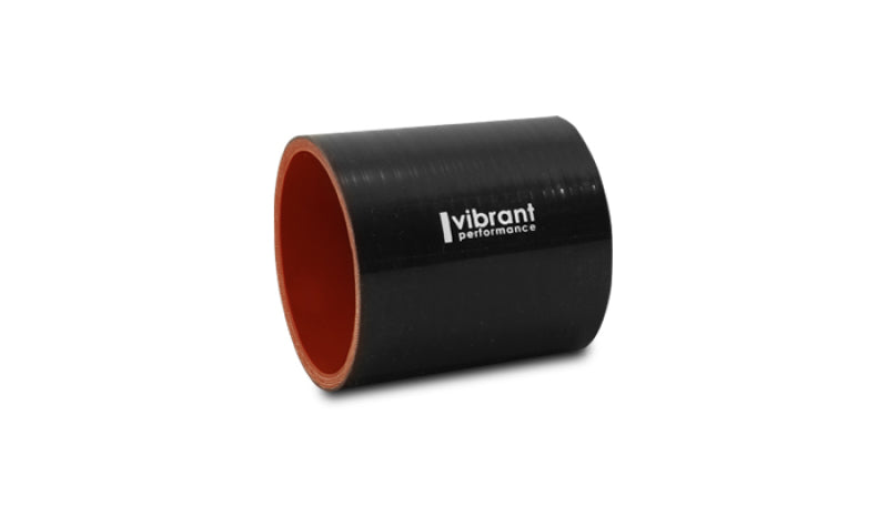Vibrant 4.25in I.D. x 3in Long Gloss Black Silicone Hose Coupling Vibrant Silicone Couplers & Hoses AXOPROS