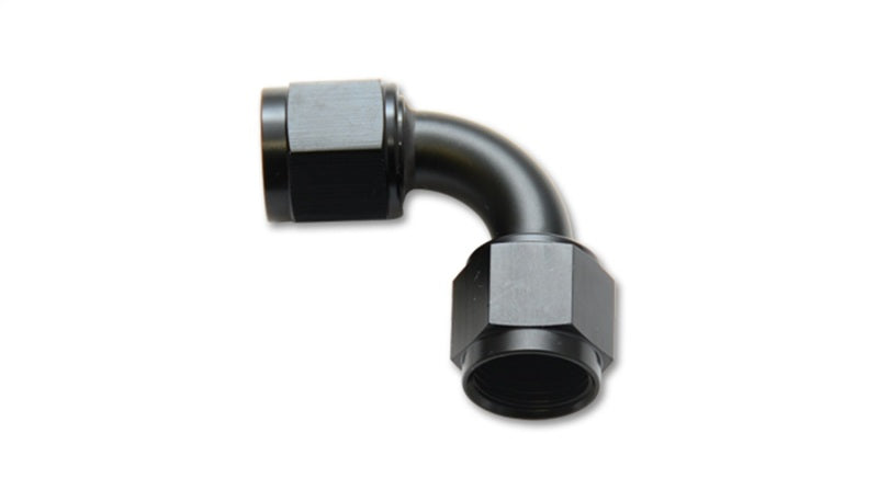 Vibrant -4AN Female 90 Degree Union Adapter (AN to AN) - Anodized Black Only Vibrant Fittings AXOPROS