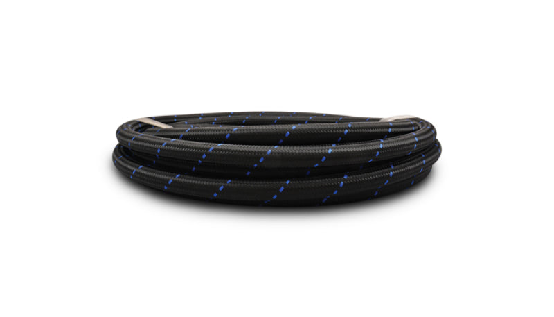Vibrant -6 AN Two-Tone Black/Blue Nylon Braided Flex Hose (20 foot roll) Vibrant Hoses AXOPROS