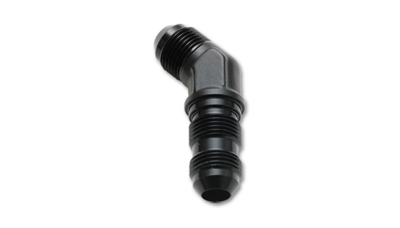 Vibrant -6AN Bulkhead Adapter 45 Degree Elbow Fitting - Anodized Black Only Vibrant Fittings AXOPROS
