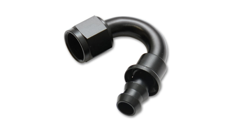 Vibrant -8AN Push-On 150 Deg Hose End Fitting - Aluminum Vibrant Fittings AXOPROS