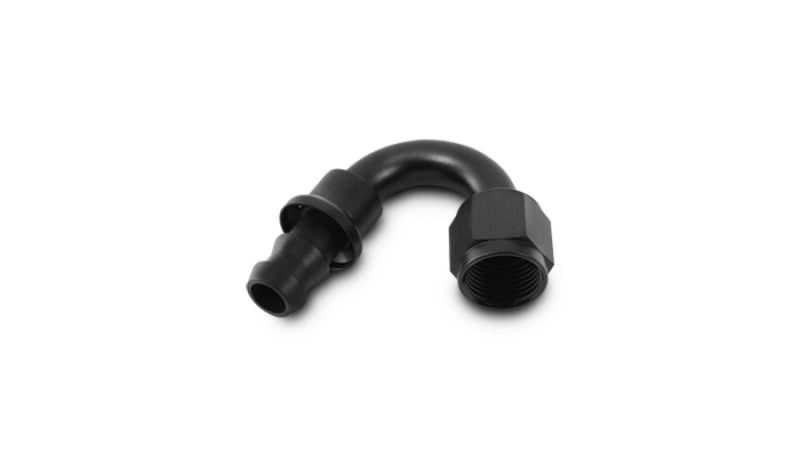 Vibrant -8AN Push-On 150 Deg Hose End Fitting - Aluminum Vibrant Fittings AXOPROS