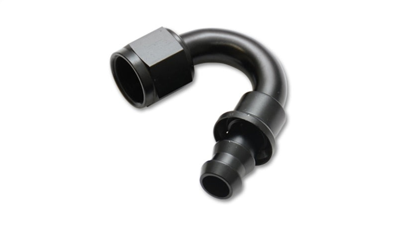 Vibrant -8AN Push-On 150 Deg Hose End Fitting - Aluminum Vibrant Fittings AXOPROS
