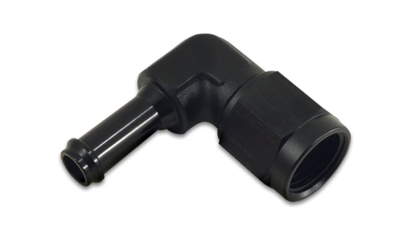 Vibrant -8AN to 3/8in Hose Barb 90 Degree Adapter - Anodized Black Vibrant Fittings AXOPROS