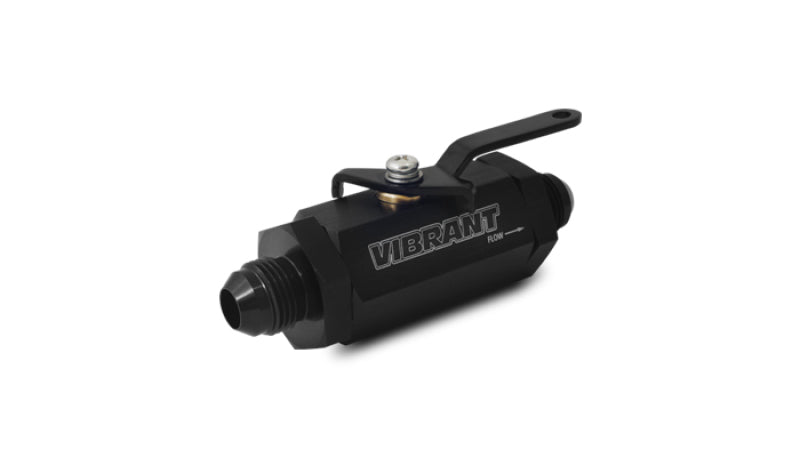 Vibrant -8AN to -8AN Male Shut Off Valve - Black Vibrant Fittings AXOPROS