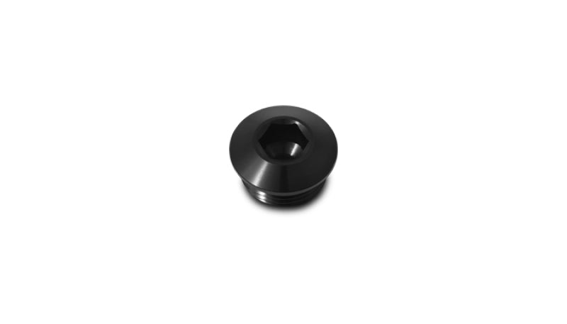 Vibrant Aluminum -16AN ORB Slimline Port Plug w/O-Ring - Anodized Black Vibrant Fittings AXOPROS