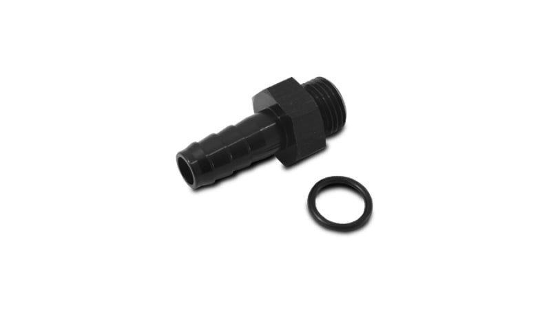 Vibrant Aluminum Male -6AN ORB to 5/16in Barb w/O-Ring - Anodized Black Vibrant Fittings AXOPROS