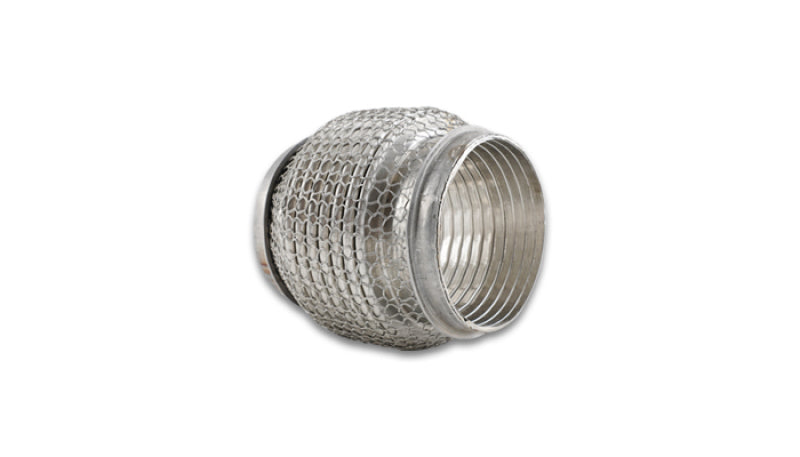 Vibrant SS Flex Coupling with Interlock Liner and Mesh Braid 3in inlet/outlet x 4in long Vibrant Flanges AXOPROS