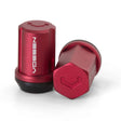 Vossen 35mm Lug Nut - 14x1.5 - 19mm Hex - Cone Seat - Red (Set of 20) Vossen Lug Nuts  AXOPROS