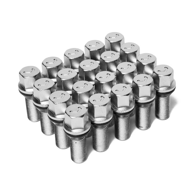 Vossen Lug Bolt - 14x1.5 - 30mm - 17mm Hex - Cone Seat - Silver (Set of 20) Vossen Wheel Bolts  AXOPROS