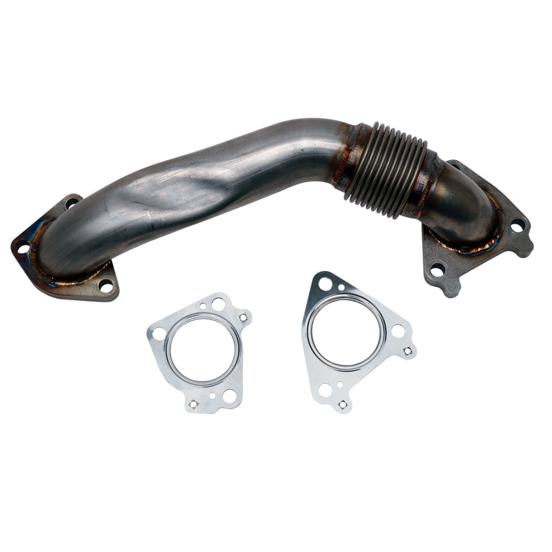 Wehrli 01-04 Chevrolet 6.6L Duramax LB7 2in Stainless Pass. Side Up Pipe w/Gaskets (Single Turbo) Wehrli Connecting Pipes AXOPROS