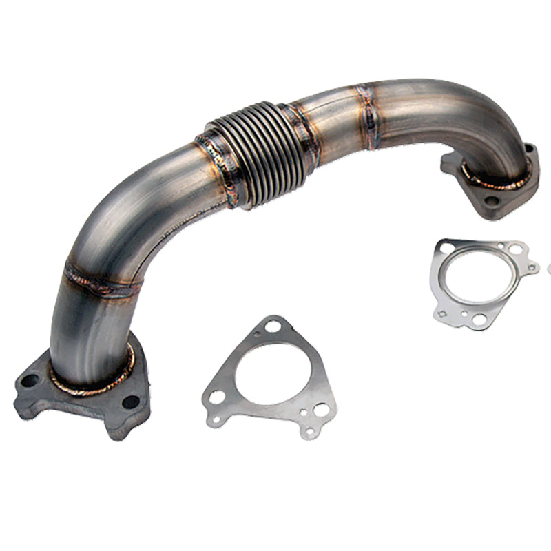 Wehrli 01-16 Chevrolet 6.6L Duramax 2in Stainless Driver Side Up Pipe w/Gaskets (Single/Twin Turbo) Wehrli Connecting Pipes AXOPROS