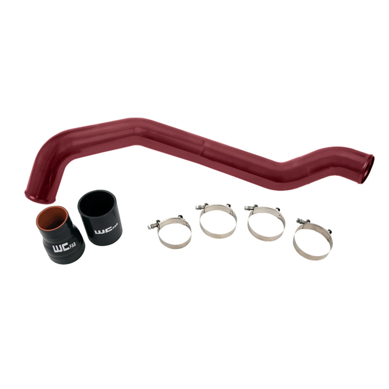 Wehrli 04.5-10 Chevrolet 6.6L LLY/LBZ/LMM Duramax Driver Side 3in Intercooler Pipe - WCFab Red Wehrli Intercooler Pipe Kits AXOPROS